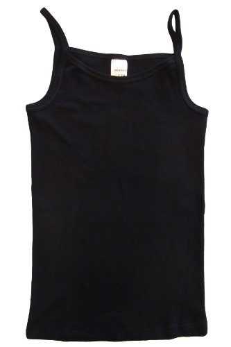 HERMKO 2460 Mädchen Trägerhemd aus 100% Bio-Baumwolle, Naturfaser-Unterhemd BZW. Top, Farbe:schwarz, Größe:104 von HERMKO