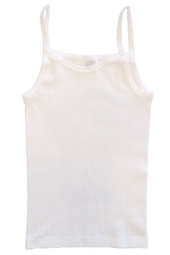 HERMKO 2460 Mädchen Trägerhemd aus 100% Bio-Baumwolle, Naturfaser-Unterhemd BZW. Top, Farbe:weiß, Größe:152 von HERMKO