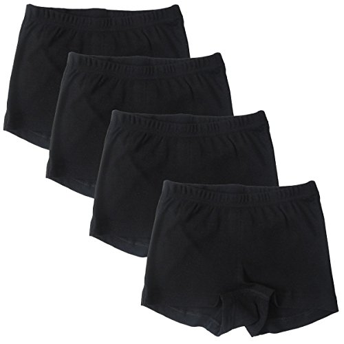 HERMKO 2710 4er Pack Mädchen Pant Panty aus 100% Bio-Baumwolle, Farbe:schwarz, Größe:116 von HERMKO