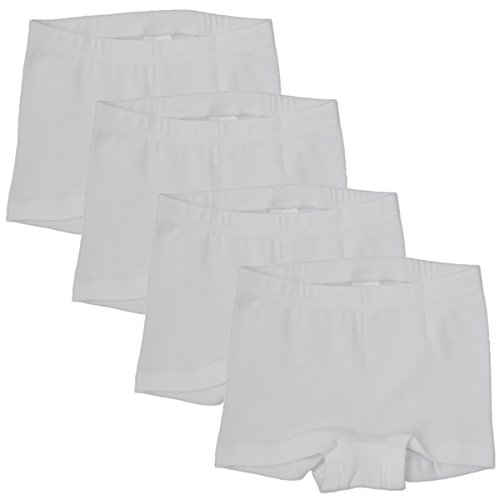 HERMKO 2710 4er Pack Mädchen Pant Panty aus 100% Bio-Baumwolle, Farbe:weiß, Größe:140 von HERMKO