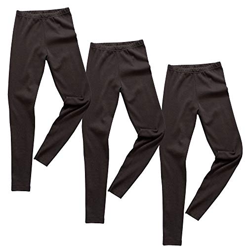 HERMKO 2720 3er Pack Kinder Legging aus Bio-Baumwolle, Farbe:schwarz, Größe:92 von HERMKO