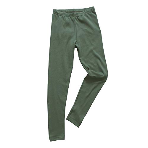 HERMKO 2720 Kinder Legging unisex aus 100% Bio-Baumwolle für Mädchen und Knaben, Farbe:olive, Größe:152 von HERMKO