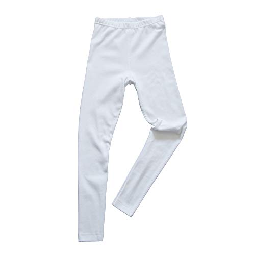 HERMKO 2720 Kinder Legging unisex aus 100% Bio-Baumwolle für Mädchen und Knaben, Farbe:weiß, Größe:116 von HERMKO