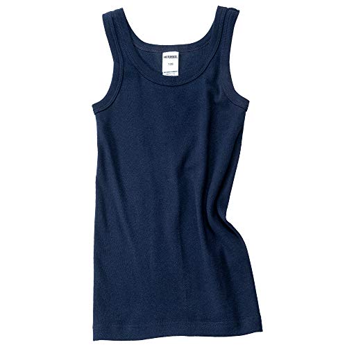 HERMKO 2800 Jungen Unterhemd aus 100% Bio-Baumwolle Knaben Tank Top, Farbe:Marine, Größe:140 von HERMKO