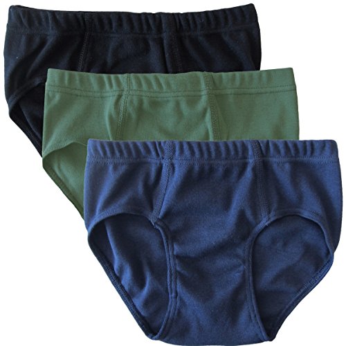 HERMKO 2850 3er Pack Jungen Slip aus 100% Bio-Baumwolle, Größe:104, Farbe:Mix s/m/o von HERMKO