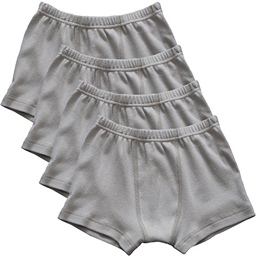 HERMKO 2900 4er Pack Jungen Pants - Reine Bio-Baumwolle, Farbe:grau, Größe:104 von HERMKO