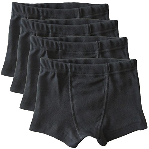 HERMKO 2900 4er Pack Jungen Pants - Reine Bio-Baumwolle, Farbe:schwarz, Größe:116 von HERMKO