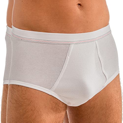 HERMKO 3248 2er Pack Herren Slip aus 100% Bio-Baumwolle mit Eingriff Doppelripp, Größe:D 9 = EU 3XL, Farbe:weiß HERMKO 3248 2er Pack Herren Slip aus 100% Bio-Baumwolle mit Eingriff Doppelripp, Größe:D 9 = EU 3XL, Farbe:weiß von HERMKO