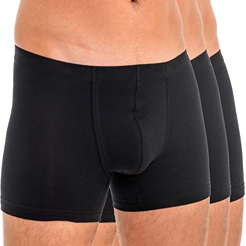 HERMKO 3901 3er Pack Herren Boxershorts Pant aus 100% Bio-Baumwolle, Größe:D 7 = EU XL, Farbe:schwarz von HERMKO