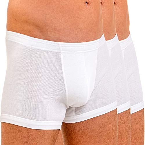 HERMKO 3901 3er Pack Herren Boxershorts Pant aus 100% Bio-Baumwolle, Größe:D 10 = EU 4XL, Farbe:weiß von HERMKO