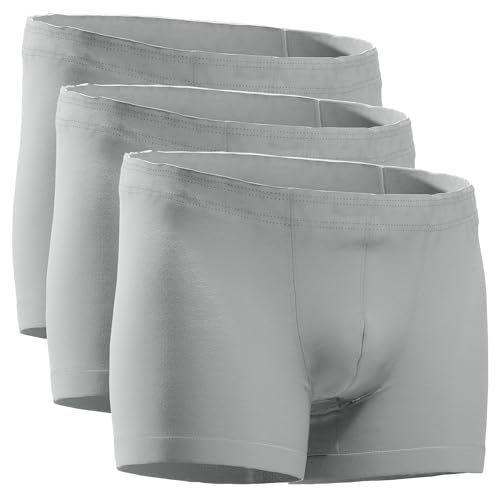 HERMKO 3901 3er Pack Herren Boxershorts Pant aus 100% Bio-Baumwolle, Größe:D 10 = EU 4XL, Farbe:grau von HERMKO