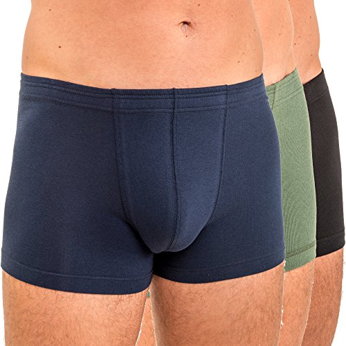 HERMKO 3901 3er Pack Herren Boxershorts Pant aus 100% Bio-Baumwolle, Größe:D 4 = EU S, Farbe:Mix s/m/o von HERMKO