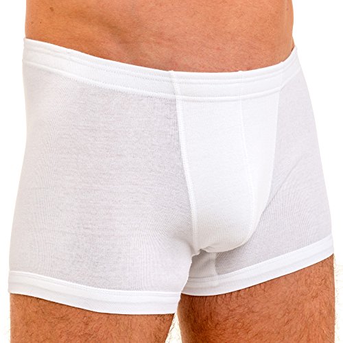 HERMKO 3901 Herren Pant aus 100% Bio-Baumwolle mit elastischem Börtchen, Größe:D 10 = EU 4XL, Farbe:weiß von HERMKO