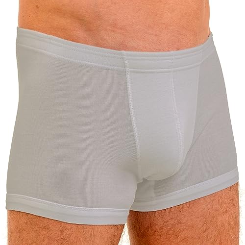 HERMKO 3901 Herren Pant aus 100% Bio-Baumwolle mit elastischem Börtchen, Größe:D 4 = EU S, Farbe:grau von HERMKO
