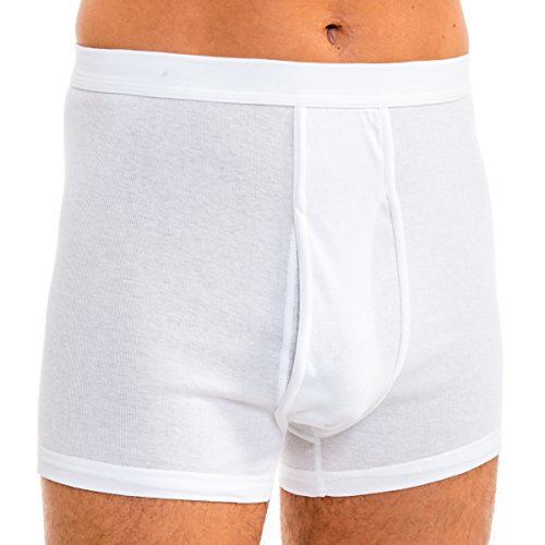 HERMKO 3940 Herren Pagen mit Eingriff Schlüpfer mit angeschnittenem Bein hoher Bund/Leib 100% Bio-Baumwolle Kochfest, Größe:D 8 = EU XXL, Farbe:weiß von HERMKO