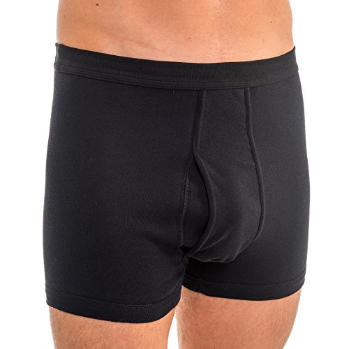 HERMKO 3940 Herren Pagen mit Eingriff Schlüpfer mit angeschnittenem Bein hoher Bund/Leib 100% Bio-Baumwolle Kochfest, Größe:D 9 = EU 3XL, Farbe:schwarz von HERMKO