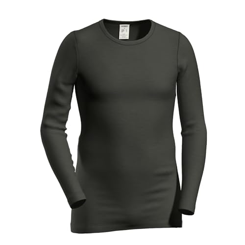 HERMKO 40640 Herren Langarm Shirt aus Merinowolle/Tencel, Größe:D 6 = EU L, Farbe:schwarz von HERMKO