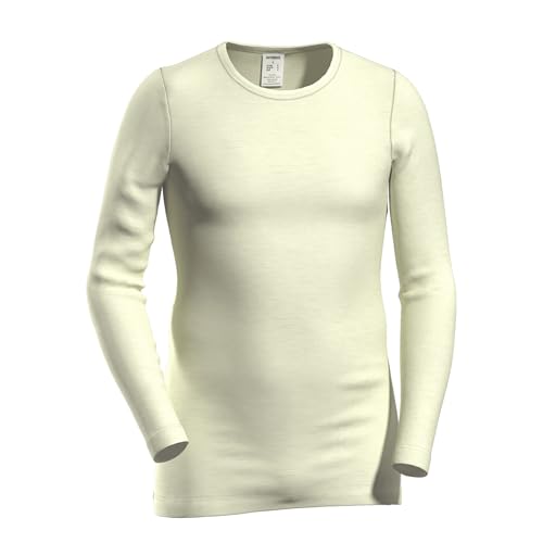 HERMKO 40640 Herren Langarm Shirt aus Merinowolle/Tencel, Größe:D 8 = EU XXL, Farbe:Natur von HERMKO