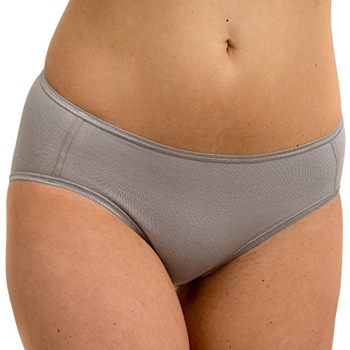 HERMKO 5031 3er Pack Damen Midi-Slip aus 95% Baumwolle + 5% Elastan, Farbe:grau, Größe:52/54 (XXL) von HERMKO