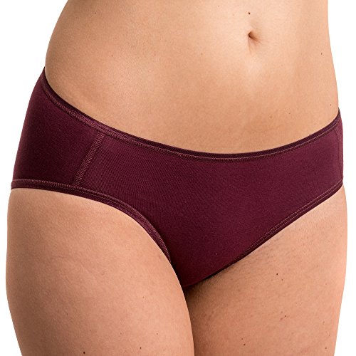 HERMKO 5031 Damen Midi-Slip Baumwolle/Elastan, Farbe:Bordeaux, Größe:48/50 (XL) von HERMKO