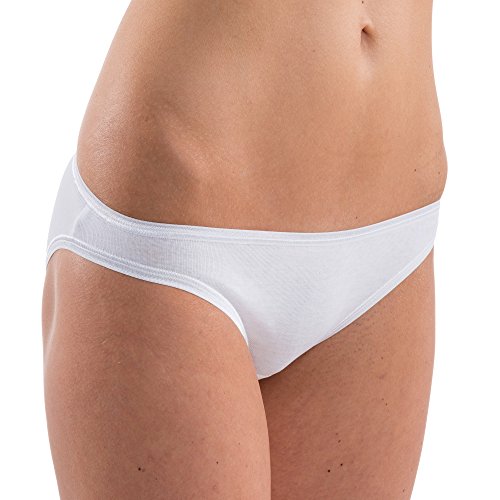 HERMKO 5032 Damen Mini Slip (Bikini-Form) aus Cotton/elastan, Farbe:weiß, Größe:36/38 (S) von HERMKO