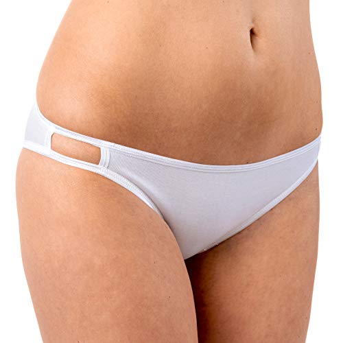 HERMKO 5040 Damen Mini-Slip (Brazilian-Style) Cotton/Elastan, Farbe:weiß, Größe:44/46 (L) von HERMKO