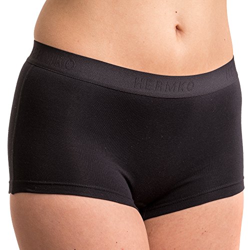 HERMKO 5700 2er Pack Damen Panty aus anschmiegsamer Baumwolle/Elastan, Farbe:schwarz - Hermko, Größe:40/42 (M) von HERMKO