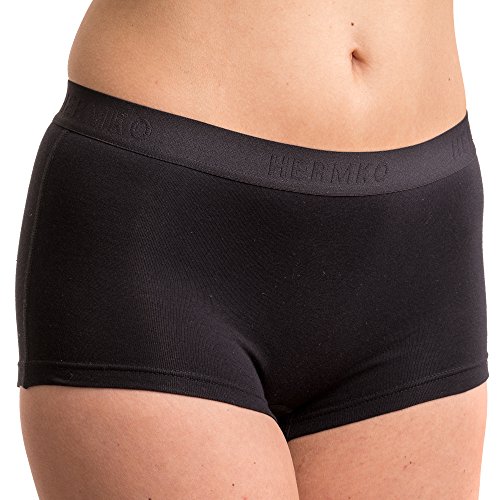 HERMKO 5700 2er Pack Damen Panty aus anschmiegsamer Baumwolle/Elastan, Farbe:schwarz - Hermko, Größe:44/46 (L) von HERMKO