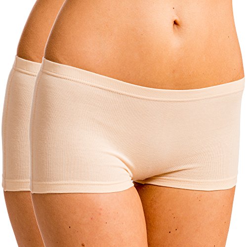 HERMKO 5700 2er Pack Damen Panty aus anschmiegsamer Baumwolle/Elastan, Farbe:weiß - Hermko, Größe:32/34 (XS) von HERMKO