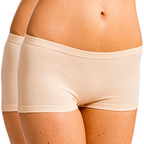 HERMKO 5700 2er Pack Damen Panty aus anschmiegsamer Baumwolle/Elastan, Farbe:weiß - Hermko, Größe:44/46 (L) von HERMKO