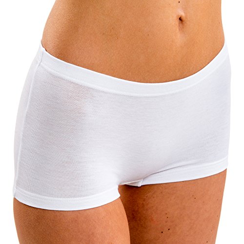 HERMKO 5700 Damen Panty aus anschmiegsamer Baumwolle/Elastan, Farbe:weiß, Größe:32/34 (XS) von HERMKO