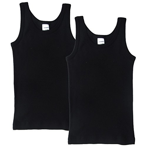 HERMKO 62800 2er Pack Kinder Funktionsunterhemd für Jungen und Mädchen, Farbe:schwarz, Größe:116 von HERMKO
