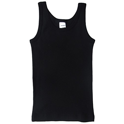 HERMKO 62800 Kinder Funktions-Tank Top schnelltrocknendes Unterhemd für Jungen und Mädchen, Farbe:schwarz, Größe:104 von HERMKO