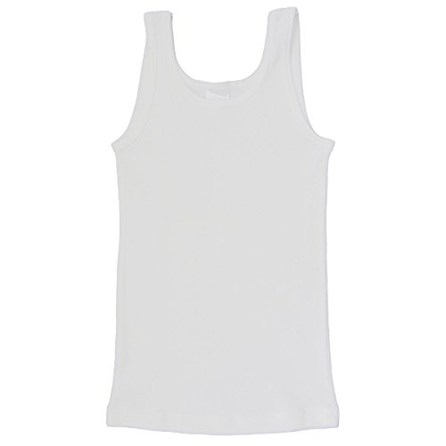 HERMKO 62800 Kinder Funktions-Tank Top schnelltrocknendes Unterhemd für Jungen und Mädchen, Farbe:weiß, Größe:104 von HERMKO