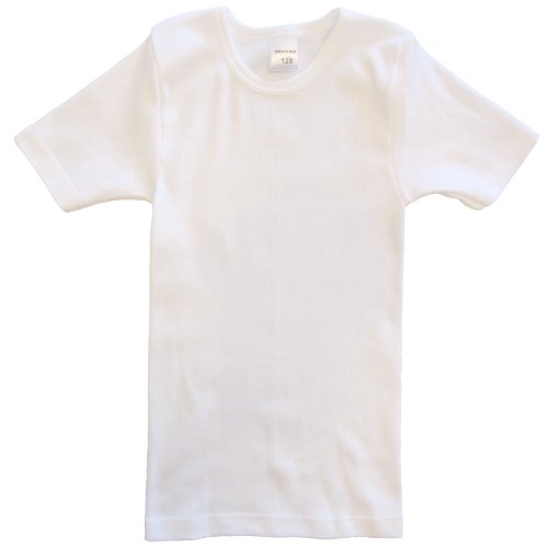 HERMKO 62810 Kinder Funktionswäsche Kurzarm Shirt, Funktionsunterhemd für Mädchen und Jungen, Farbe:weiß, Größe:152 von HERMKO