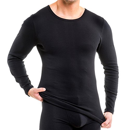 HERMKO 63640 Herren Langarm Funktionsshirt atmungsaktiv, Größe:D 9 = EU 3XL, Farbe:schwarz von HERMKO