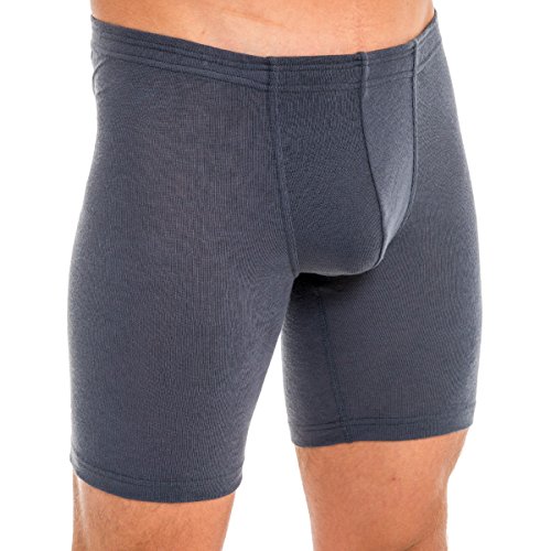 HERMKO 63955 Herren Funktionswäsche Sport Pant Boxer, Größe:D 9 = EU 3XL, Farbe:Graphit von HERMKO