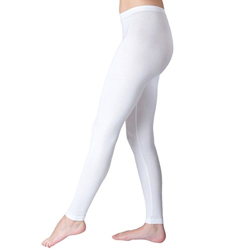 HERMKO 7720 Damen Legging Women Leggins Lady Leggings Hose lang aus der Soft Faser Modal von Lenzing, Farbe:weiß, Größe:36/38 (S) von HERMKO