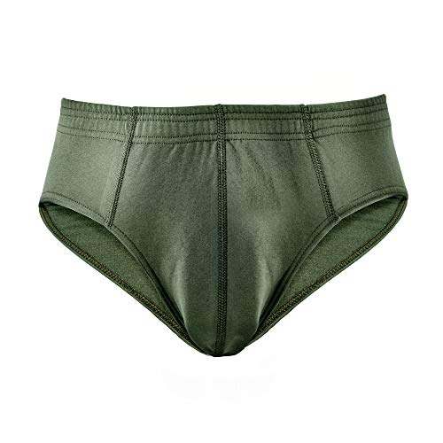 HERMKO 8300 4er Pack Herren Slip aus Baumwolle/Elastan - Sportslip, Größe:D 7 = EU XL, Farbe:Olive von HERMKO