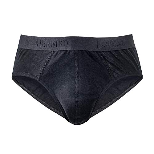 HERMKO 8310 3er Pack Herren Slip mit schönem Webbund, Größe:D 10 = EU 4XL, Farbe:schwarz von HERMKO