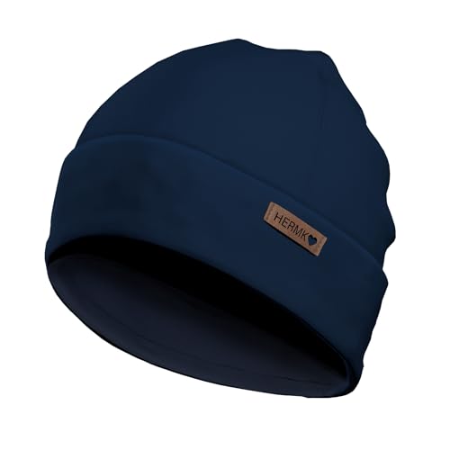 HERMKO 881910 Mütze für Damen und Herren aus 100% Bio-Baumwolle, Farbe:Marine, Größe:S/M HERMKO 881910 Mütze für Damen und Herren aus 100% Bio-Baumwolle, Farbe:Marine, Größe:S/M von HERMKO