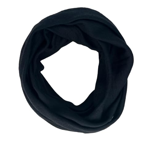 HERMKO 8840960 Loop aus Merinowolle/Tencel, Farbe:schwarz von HERMKO