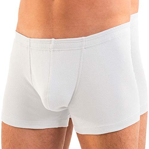 HERMKO 8900 2er Pack Herren Boxer Shorts Unterhose, Größe:D 8 = EU XXL, Farbe:weiß von HERMKO