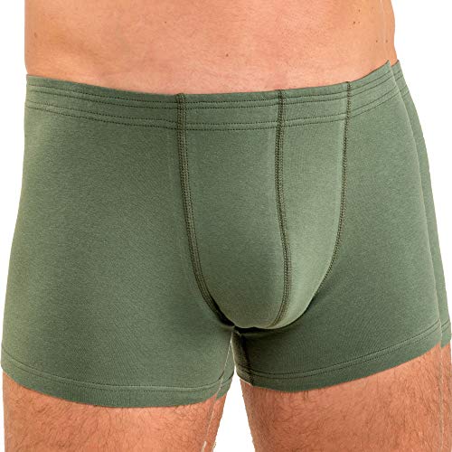 HERMKO 8900 2er Pack Herren Boxer Shorts Unterhose, Größe:D 6 = EU L, Farbe:Olive von HERMKO