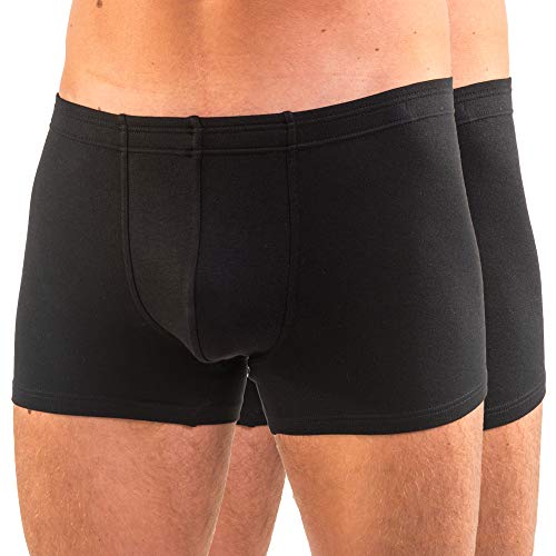 HERMKO 8900 2er Pack Herren Boxer Shorts Unterhose, Größe:D 6 = EU L, Farbe:schwarz von HERMKO