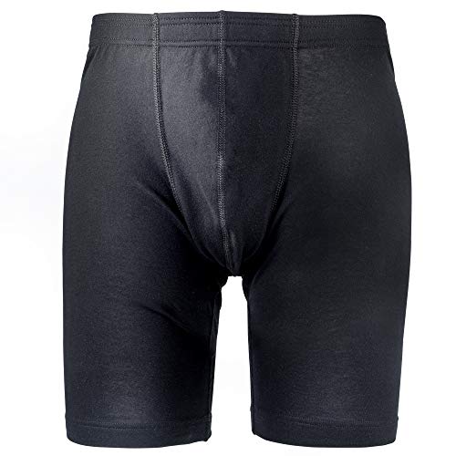 HERMKO 8955 Herren Longpant - Knielange Unterhose aus Baumwolle/Elastan mit Elastischem Bund, Formstabil, Größe:D 7 = EU XL, Farbe:schwarz von HERMKO