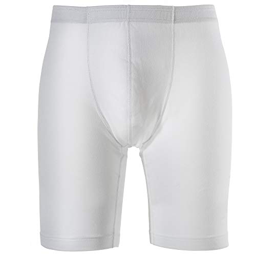 HERMKO 8955 Herren Longpant - Knielange Unterhose aus Baumwolle/Elastan mit Elastischem Bund, Formstabil, Größe:D 7 = EU XL, Farbe:weiß von HERMKO