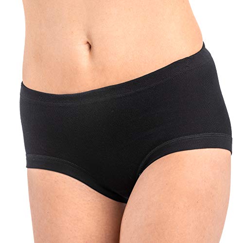 HERMKO 9114001 3er Pack Damen Taillenslip aus Bio-Baumwolle, Farbe:schwarz, Größe:52/54 (XXL) von HERMKO