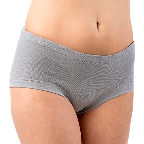 HERMKO 9114001 3er Pack Damen Taillenslip aus Bio-Baumwolle, Farbe:grau, Größe:44/46 (L) von HERMKO