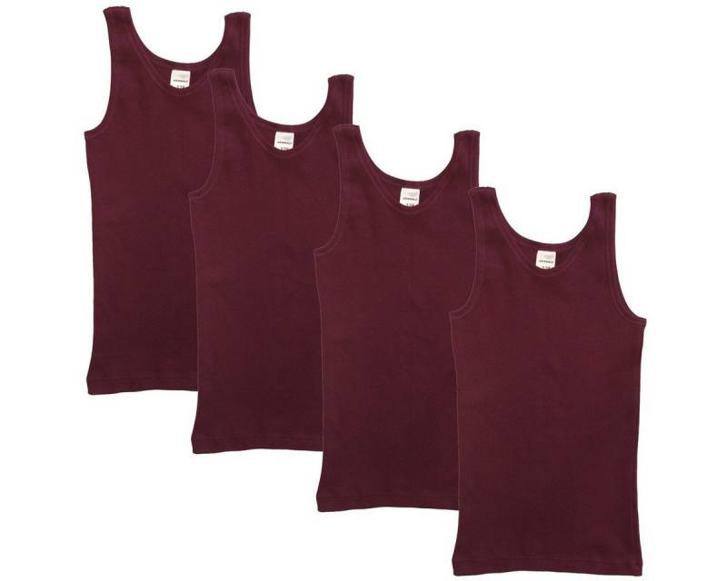 HERMKO Achselhemd 2000 4er Pack Mädchen Unterhemd aus 100% Bio-Baumwolle, Tank Top von HERMKO